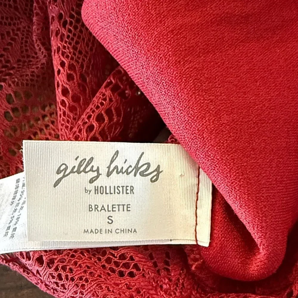 Gilly Hicks Ribbed Bralette Strappy Lace back
